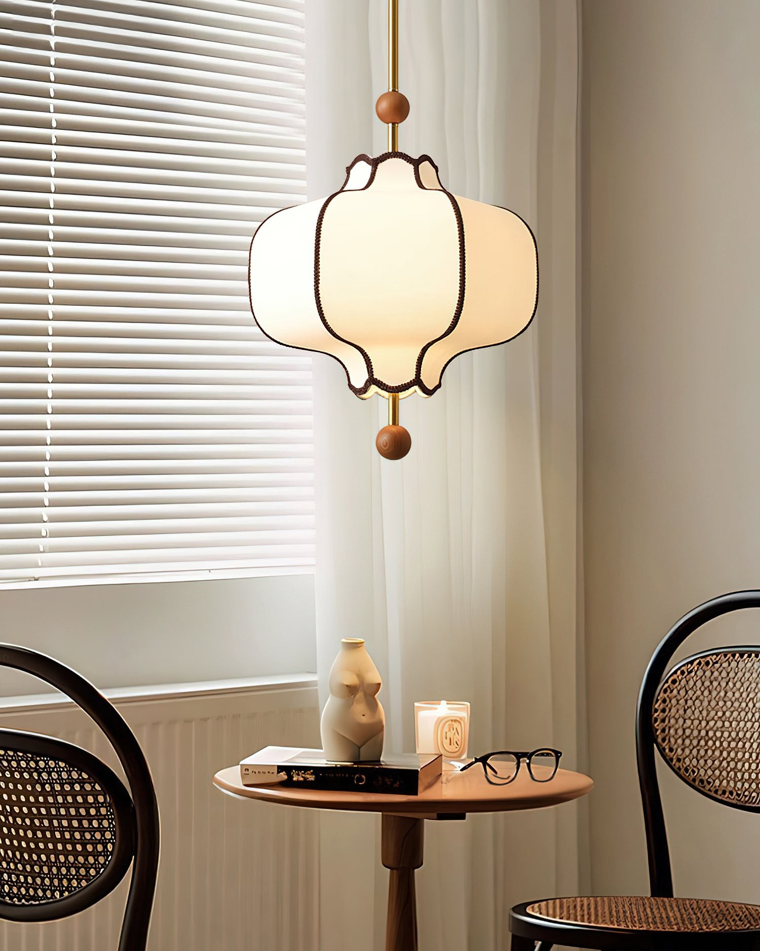Vintage hanglamp van getextureerd textiel HL570