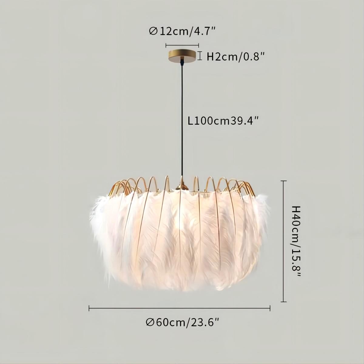 Feather hanglamp