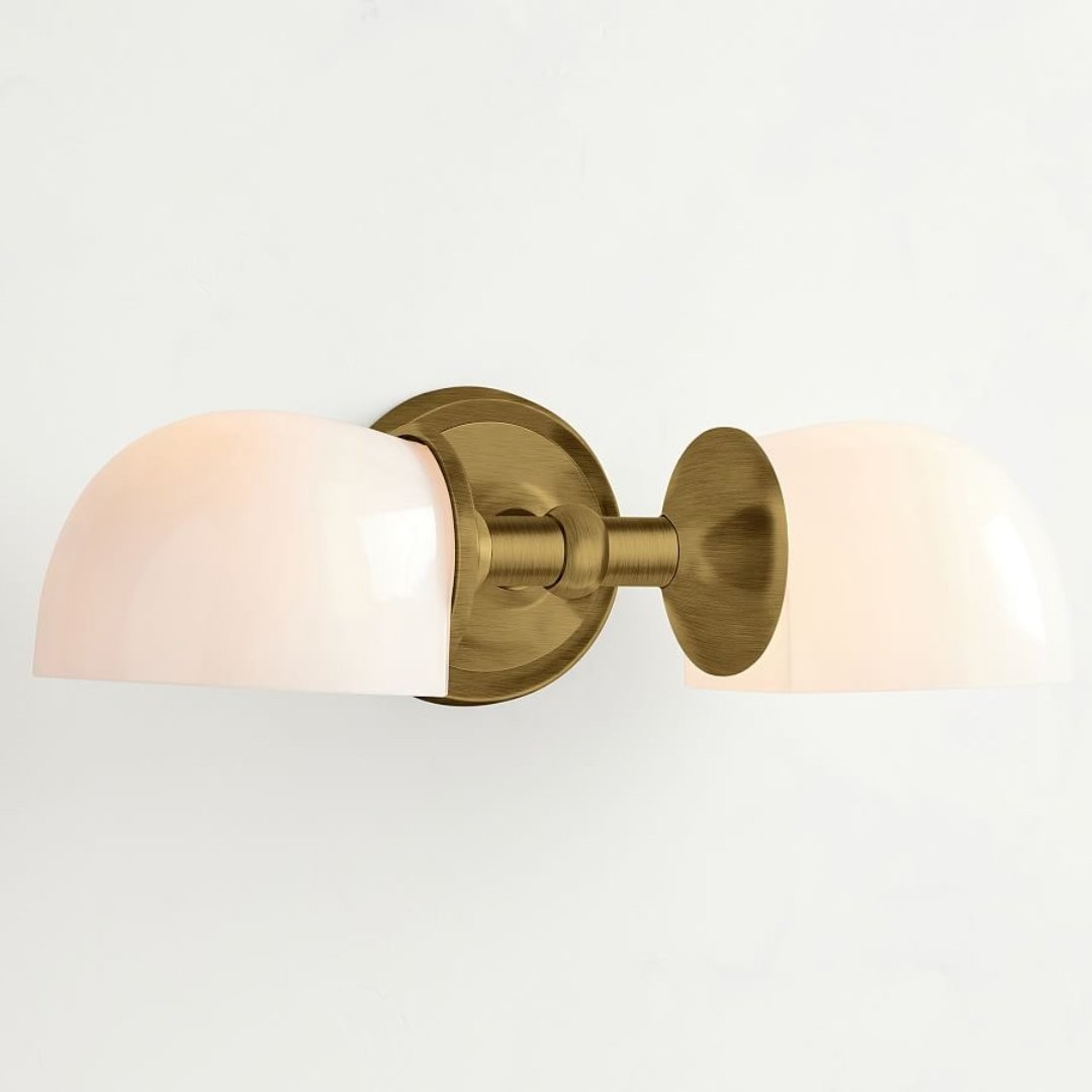 Moderne Mercer dubbele horizontale metalen wandlamp HL1413