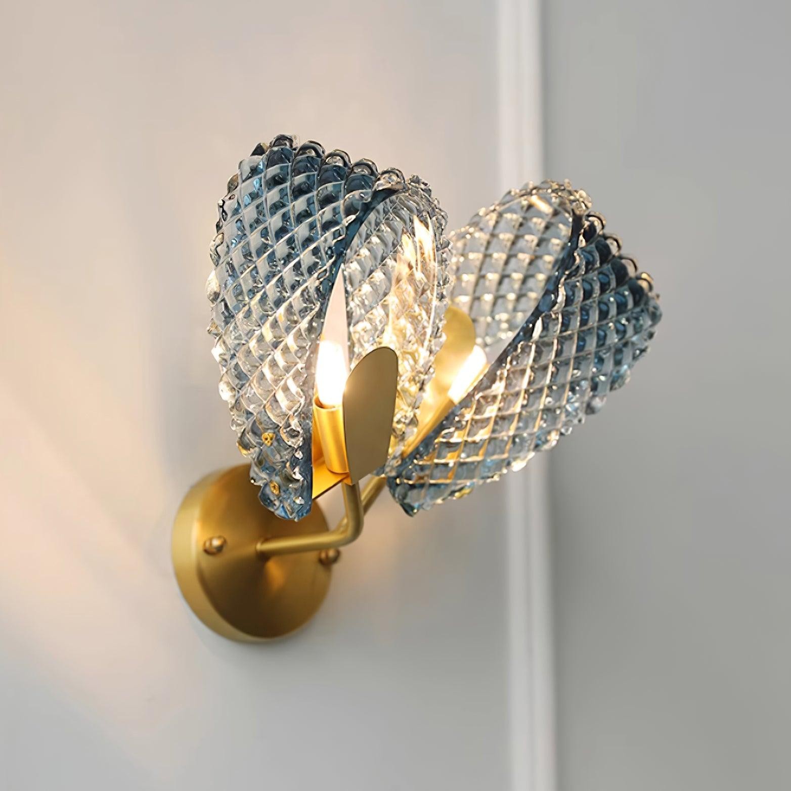 Creatieve Licht Luxe Blauwe Lint Wandlamp HL381