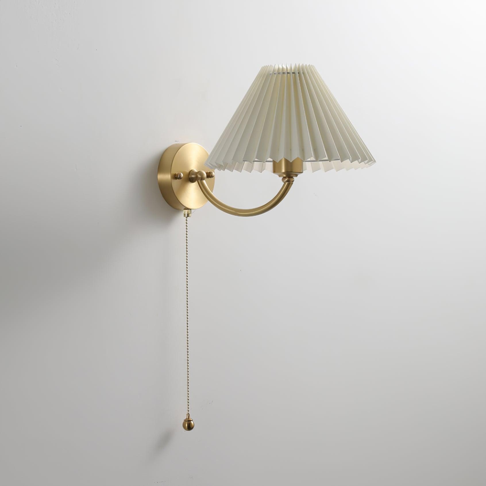 Moderne minimalistische luxe stoffen messing wandlamp voor woonkamer HL808