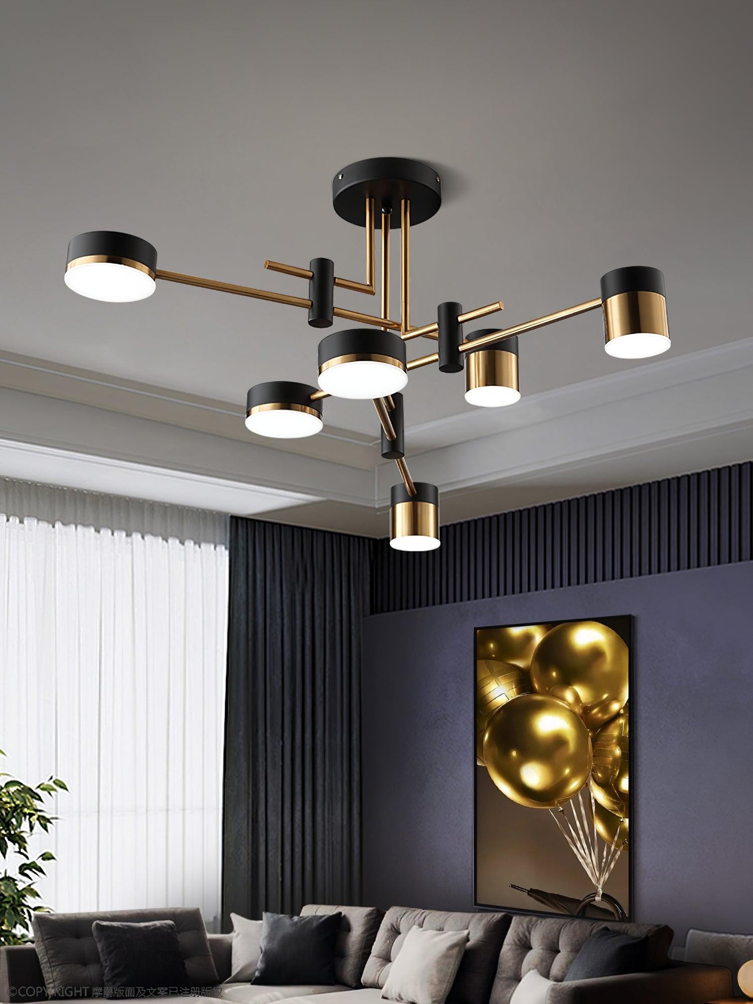 Luxe Spider Sputnik Design Metalen Schijf Plafondlamp HL1090