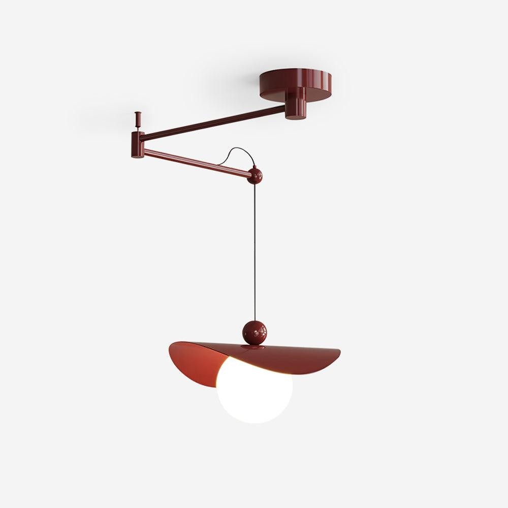 Eenvoudige verstelbare metalen hanglamp met zwenkarm HL990