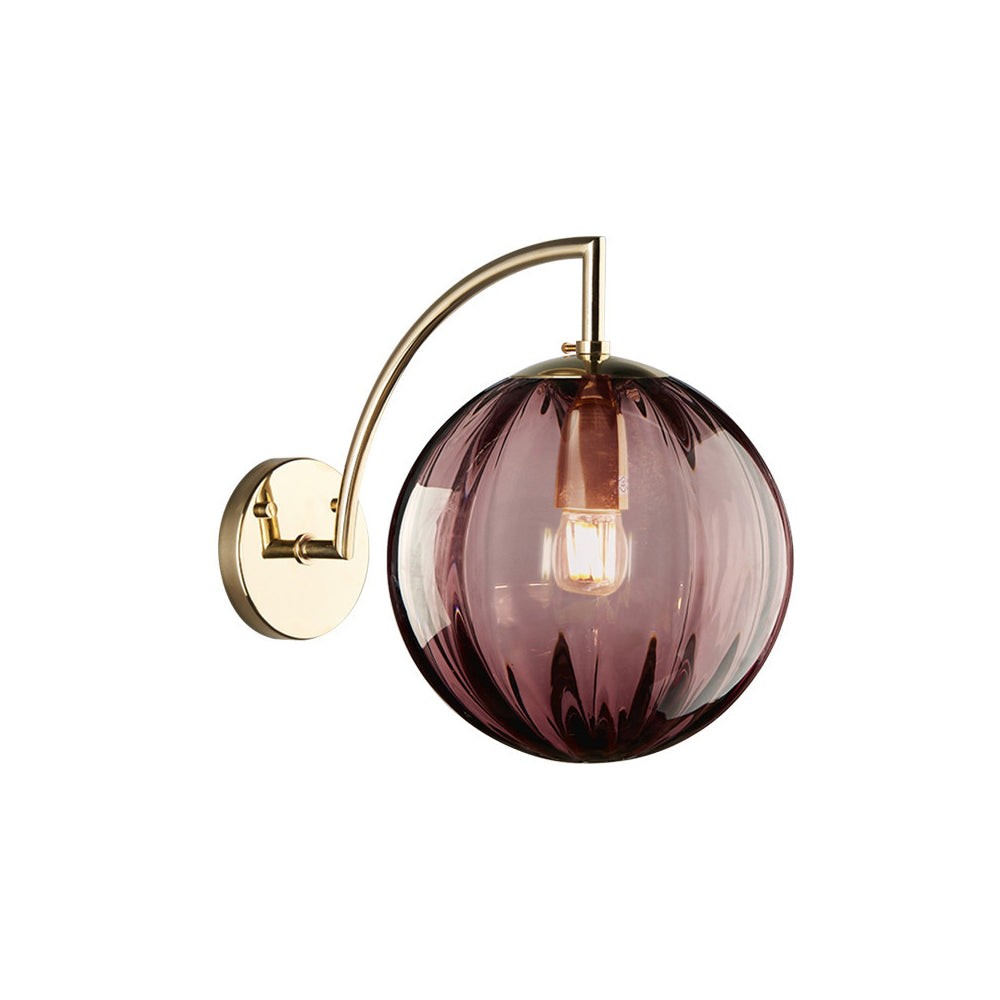 Moderne glazen veelkleurige bolvormige gouden lamppaal wandlamp HL697
