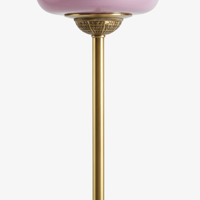 Eloise Vloerlamp van getextureerd glas in pompoenvorm - Organisch artistiek ontwerp en retrostijl voor de woonkamer HL2510