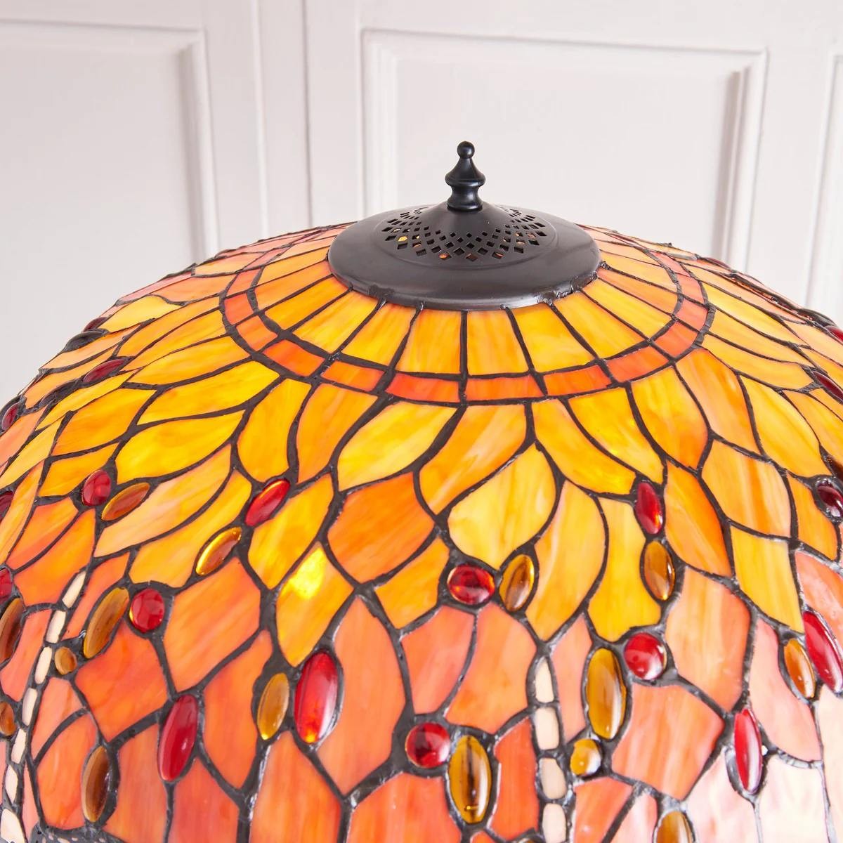 TF Libelle Motief Vloerlamp - Vintage Glas-in-lood voor Woonkamers HL2130