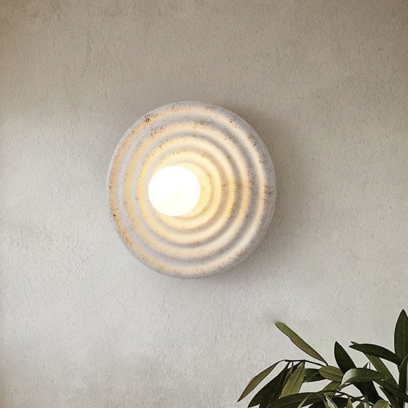 Japanse Wabi-sabi ronde binnenwandlamp HL838