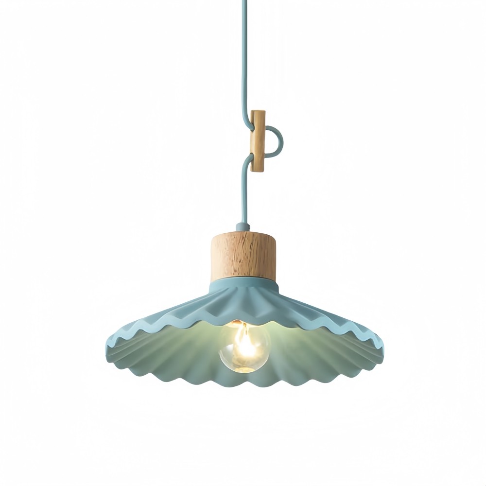 Cement Macaron hanglamp - moderne geplooide kap voor hal HL1328