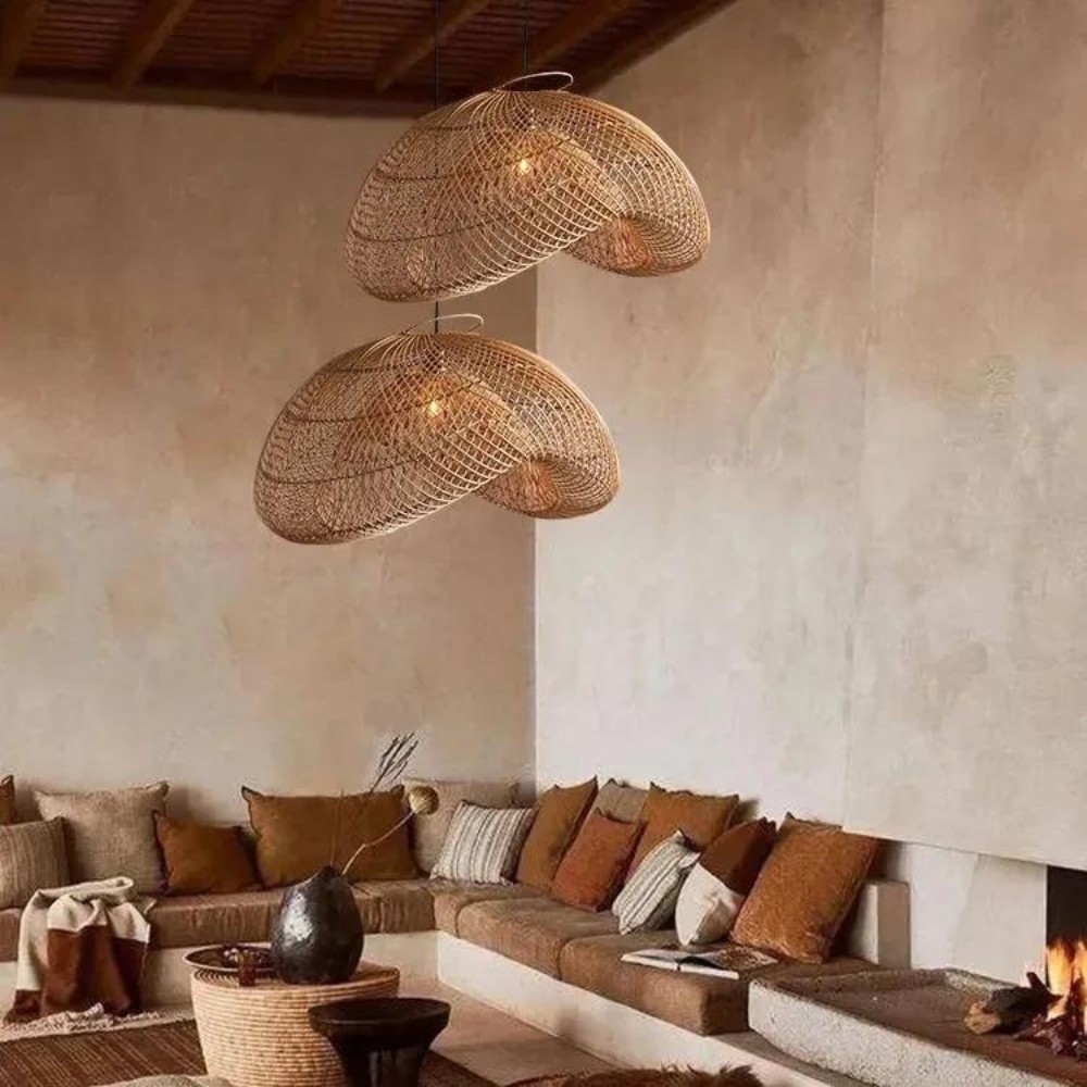 De verleidelijke rotan-essentie van de Wabi-Sabi hanglamp HL3385