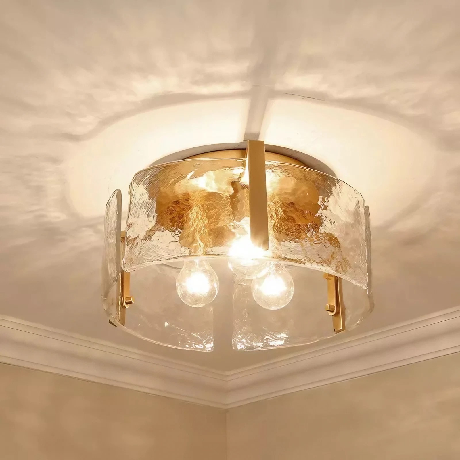 Moderne Inbouwplafondlamp Met Glazen Trommel HL267