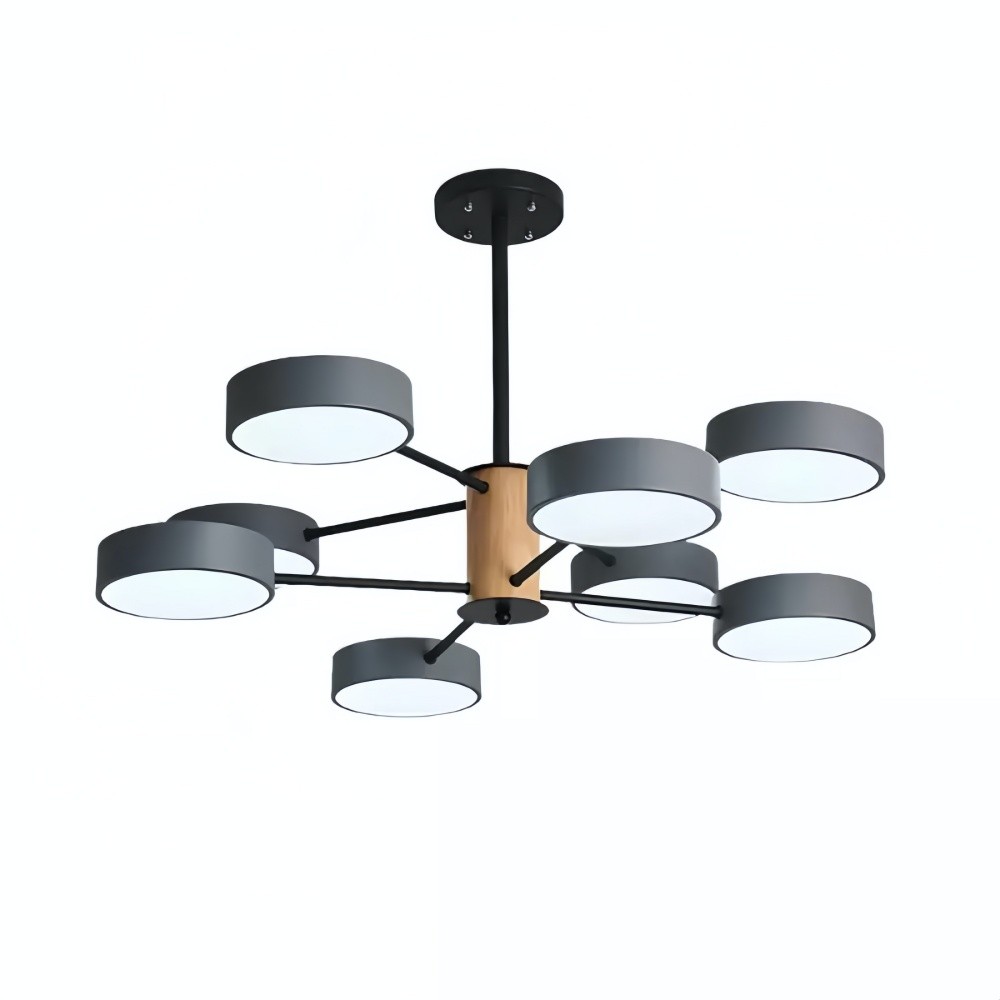 Scandinavische kroonluchter met houten takken - Sputnik Disc LED-lamp HL1352