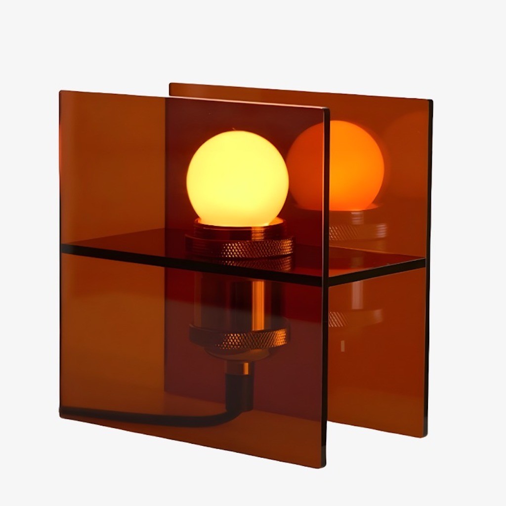 Tafellamp met zonsondergang- en oceaanhorizonmotief - Sfeervolle, moderne decoratieve bureaulamp met kleurverloop voor