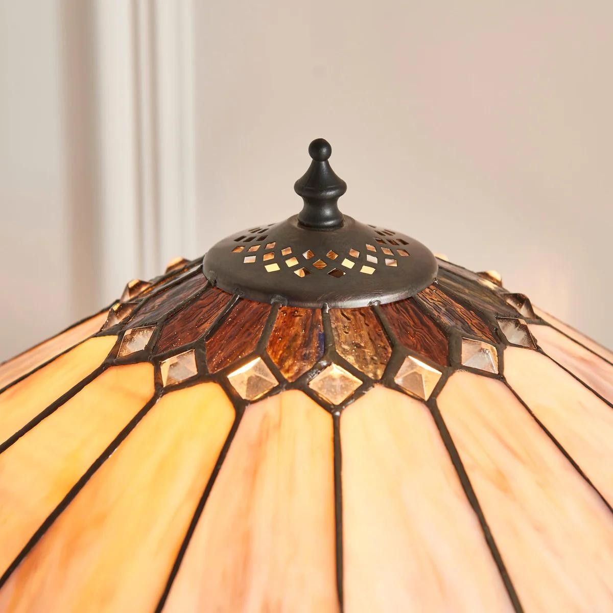 TF Brooklyn Tiffany Lamp Glas-in-lood Mozaïek Tafellamp - Klassieke Art Deco Stijl voor de Woonkamer HL2220