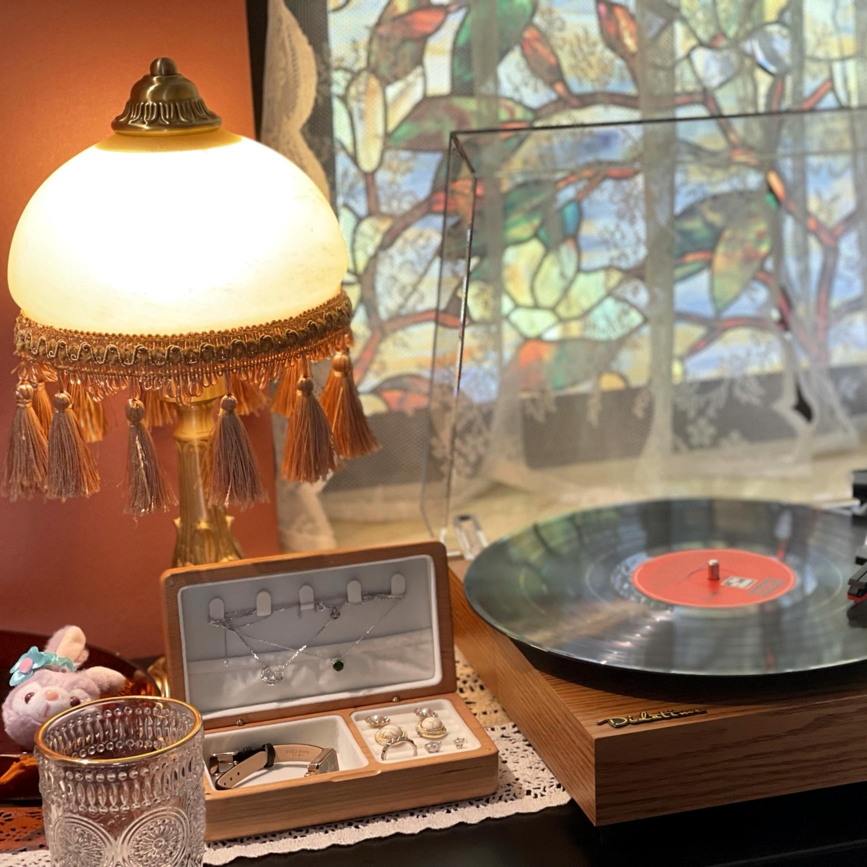 Romantisch vintage bedlampje
