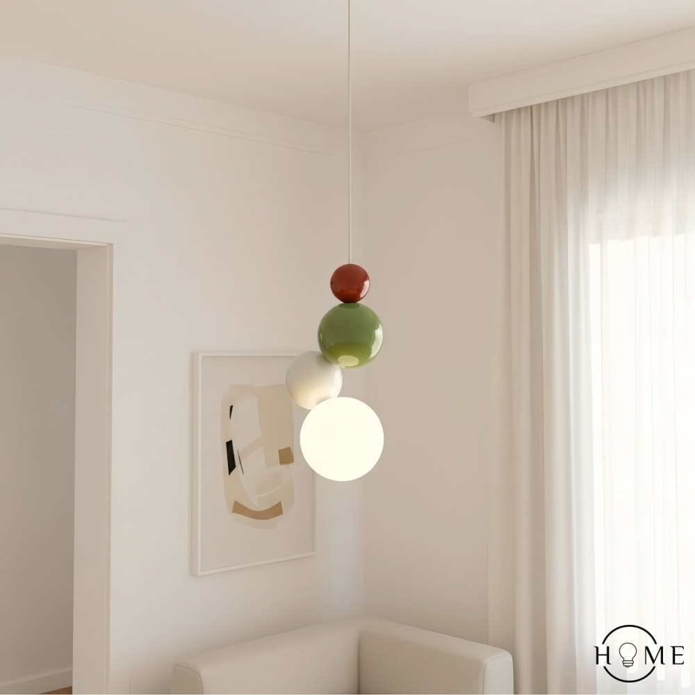 Nordic stijl bolvormige veelkleurige hanglamp HL933