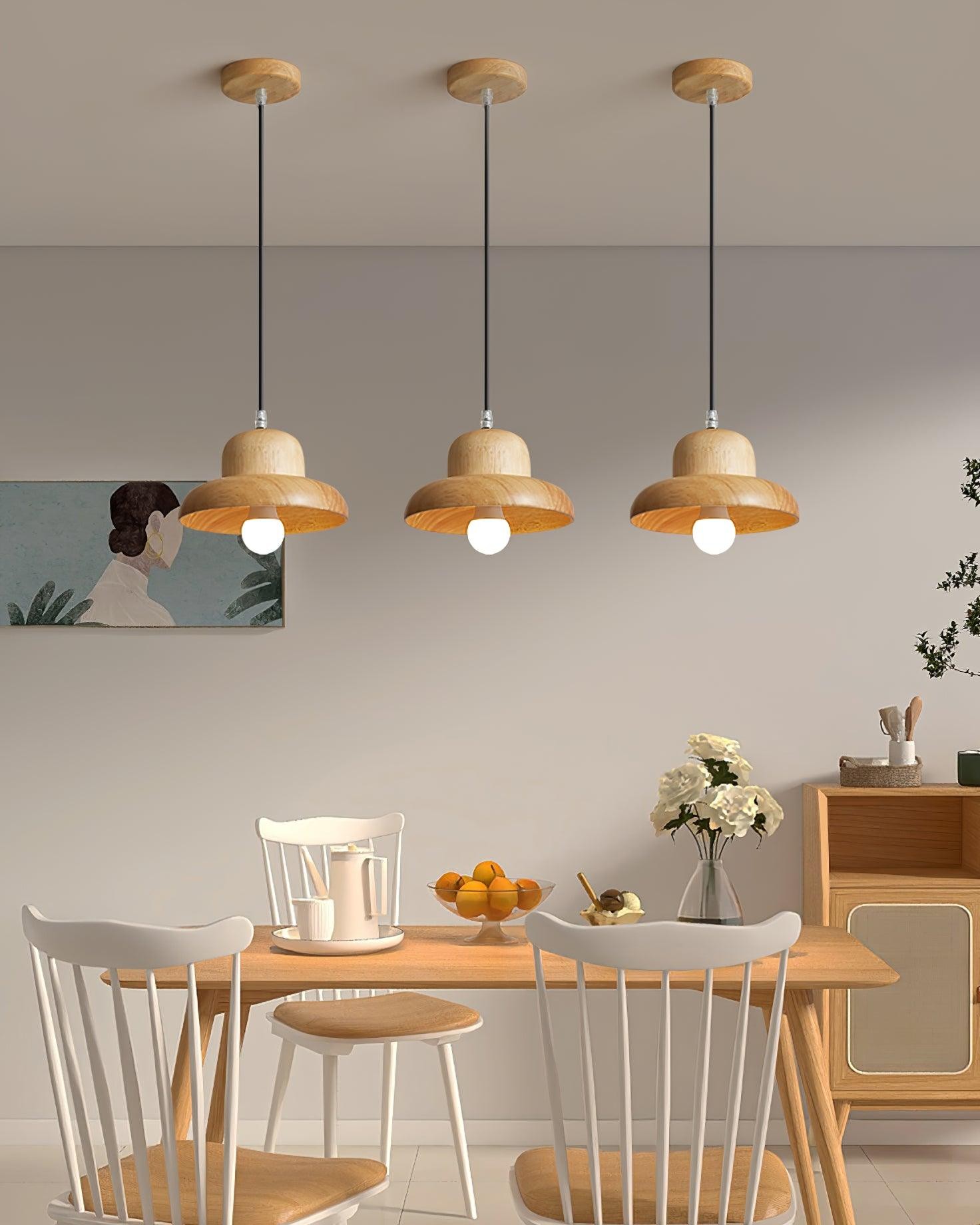 Houten Hoed Hanglamp HL919