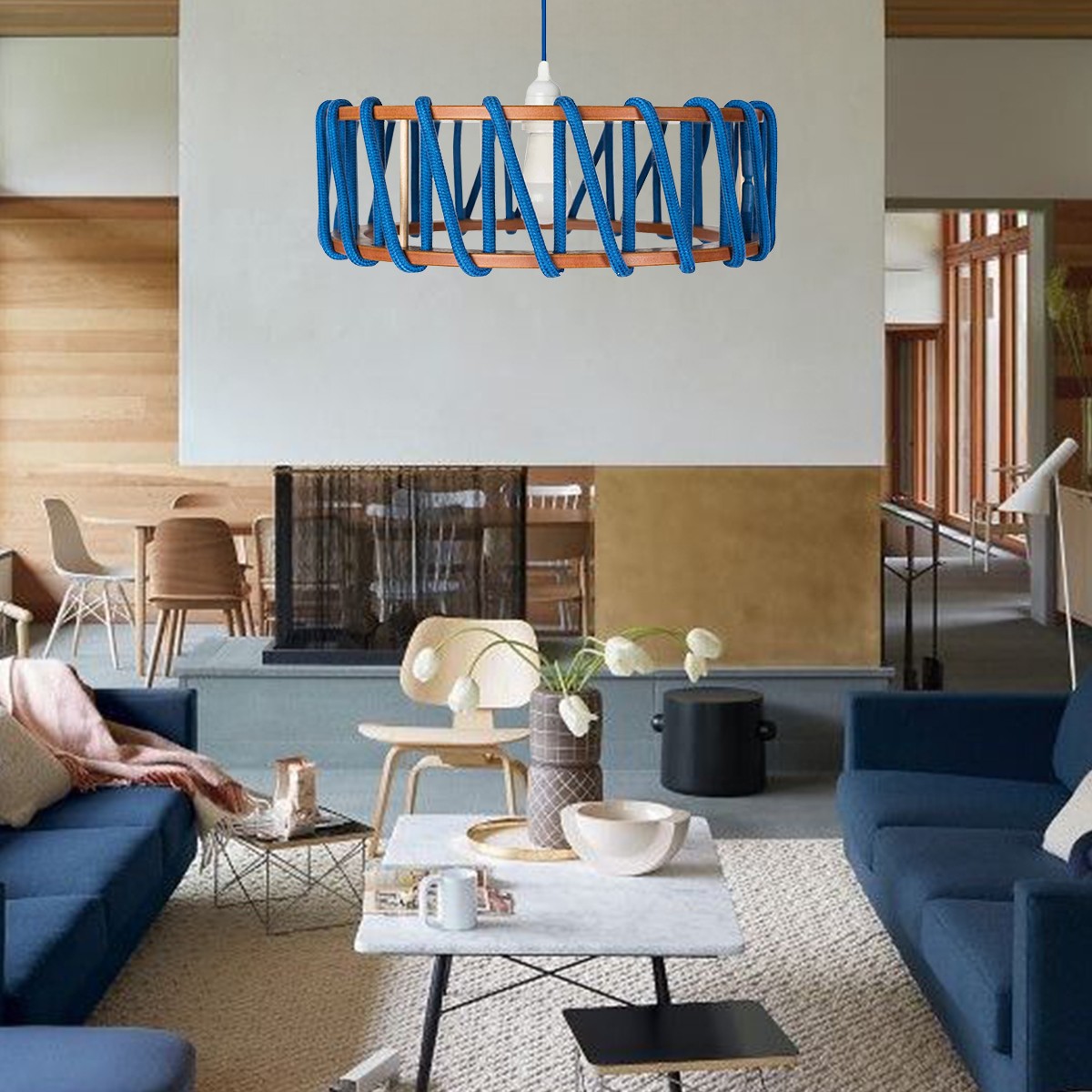 Minimalistisch Kleurrijk Touw Ontwerp Hanglamp HL306