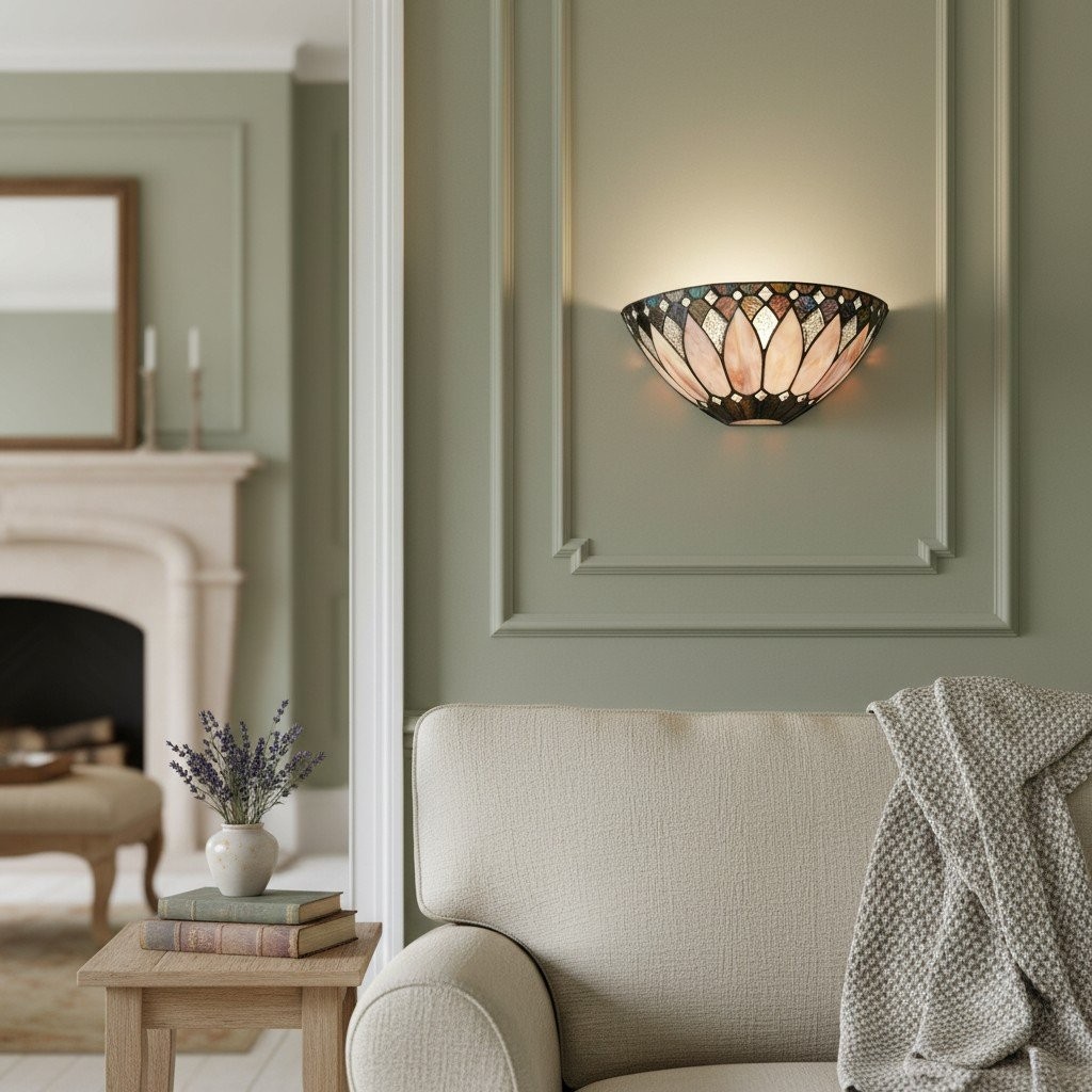 TF Brooklyn Elegante Wandlamp - Art Deco Glazen Wandlamp voor Woonkamer of Hal HL2007