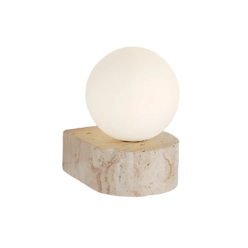 Travertin halfronde wandlamp HL3439