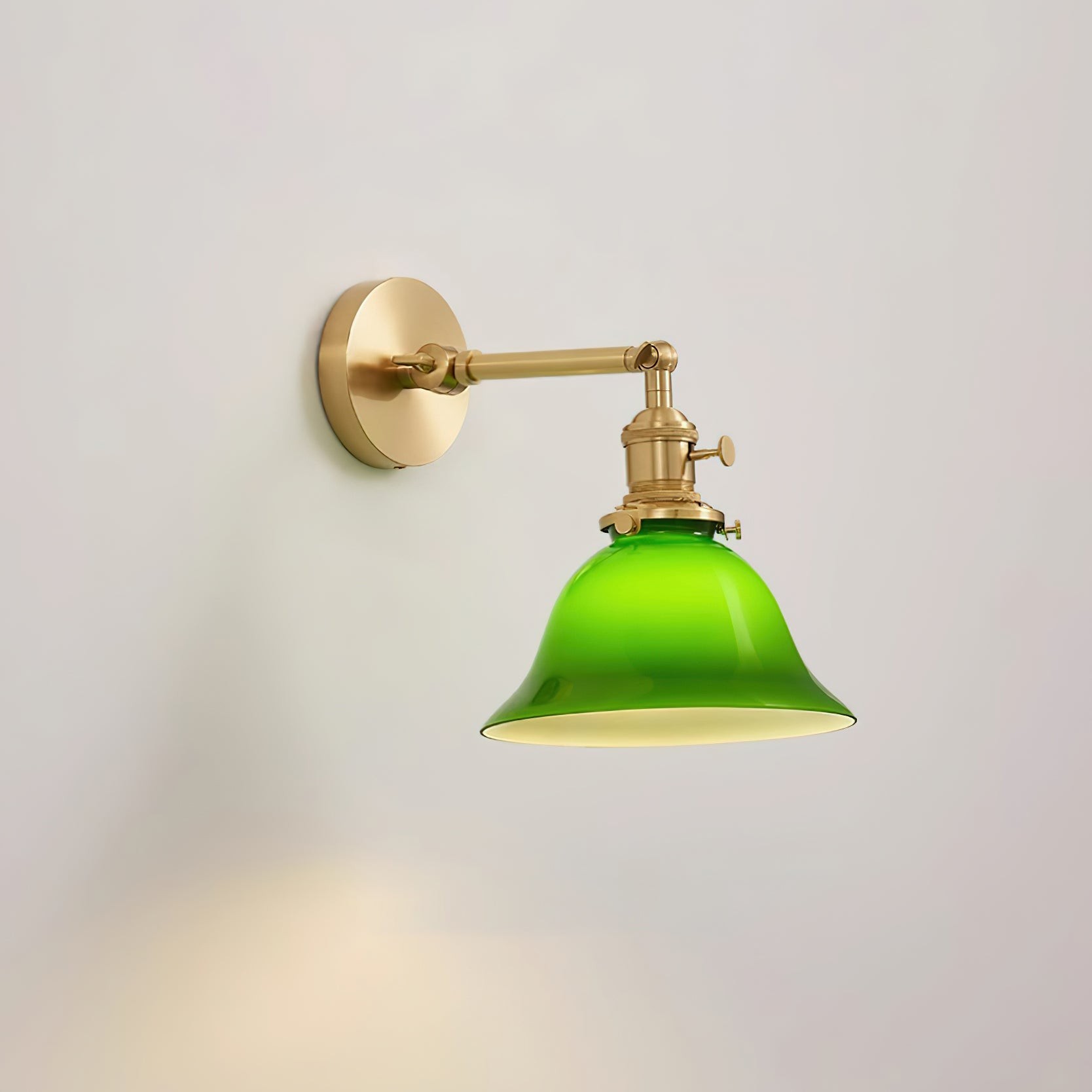 Gepersonaliseerde groene klokvormige wandlamp HL538