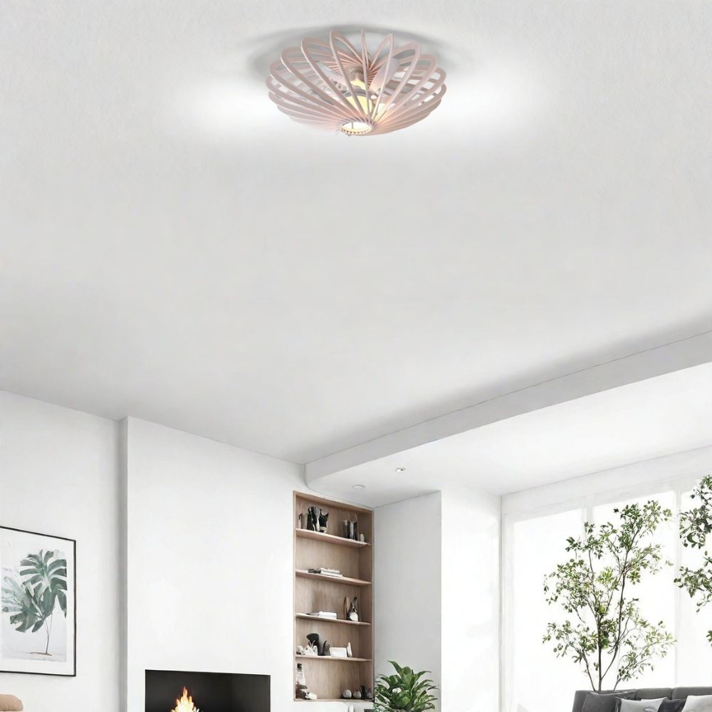 Ventilator plafondlamp - Metalen Kooi Plafondlamp HL1040