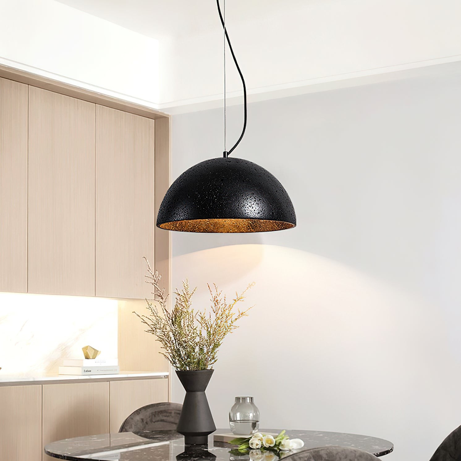 Travertine Creatieve Halfronde Hanglamp HL473