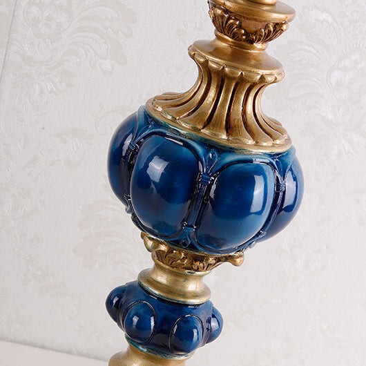 Palace Decoration Design Donkerblauwe Stoffen Tafellamp HL875