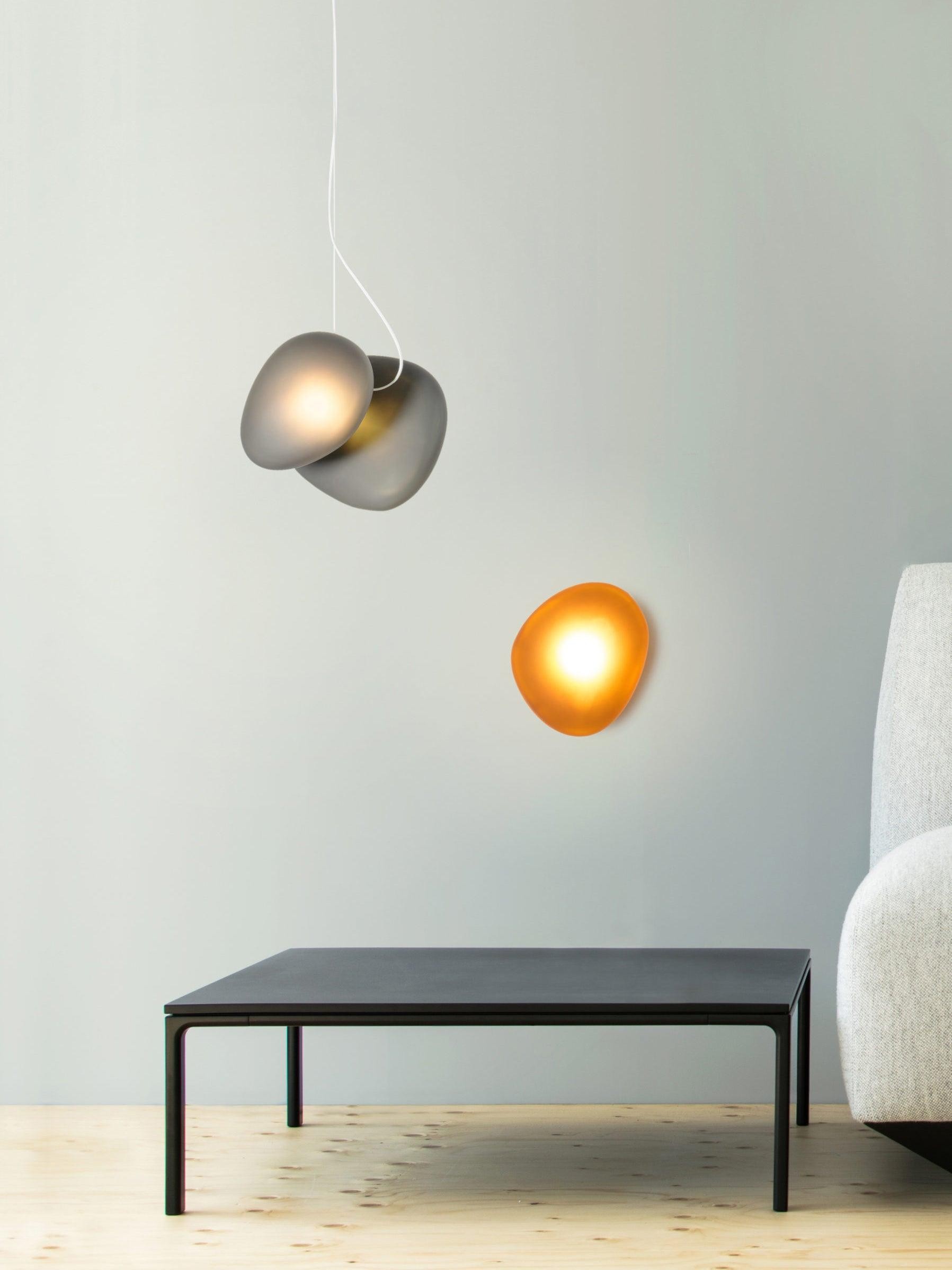 Doorschijnende hanglamp van matglas HL867