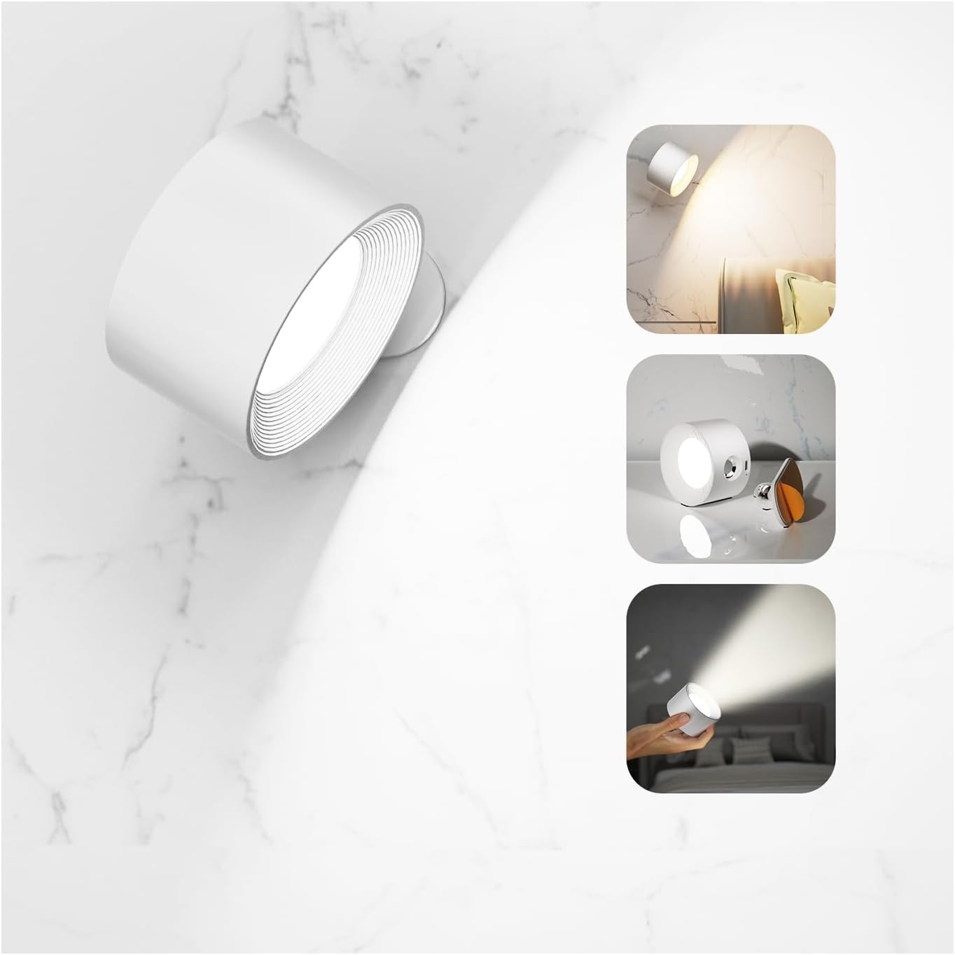 Draaibare USB Oplaadbare LED Wandlamp HL136