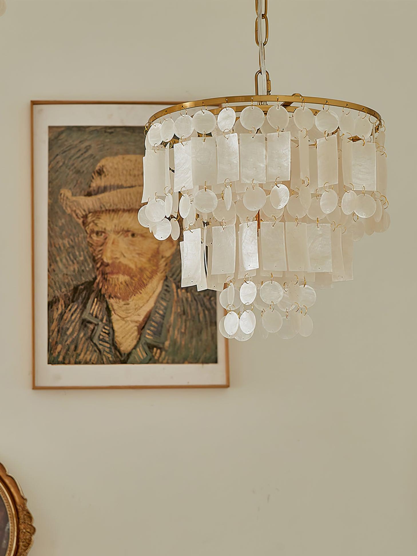 Moderne luxe meerlaagse schelpkroonluchter HL1115