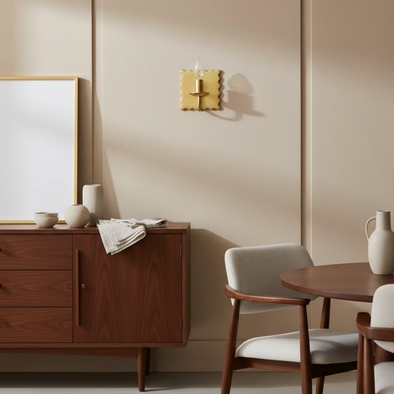 Modo decoratieve wandlamp - Moderne golvende metalen wandlamp voor slaapkamers en gangen HL1890