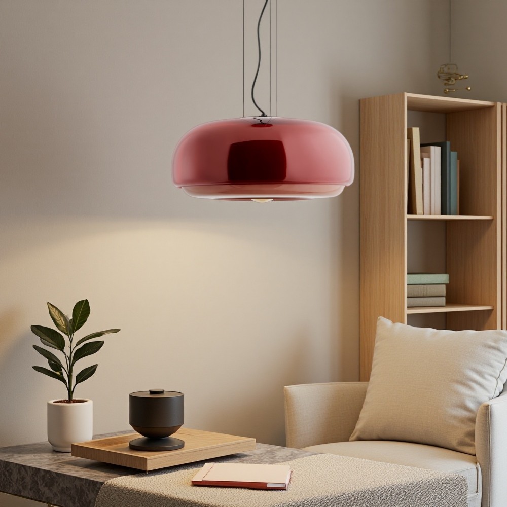 Clinco Macaron Hanglamp met Glas-in-lood - Moderne Hanglamp voor Eetkamer en Slaapkamer HL1098