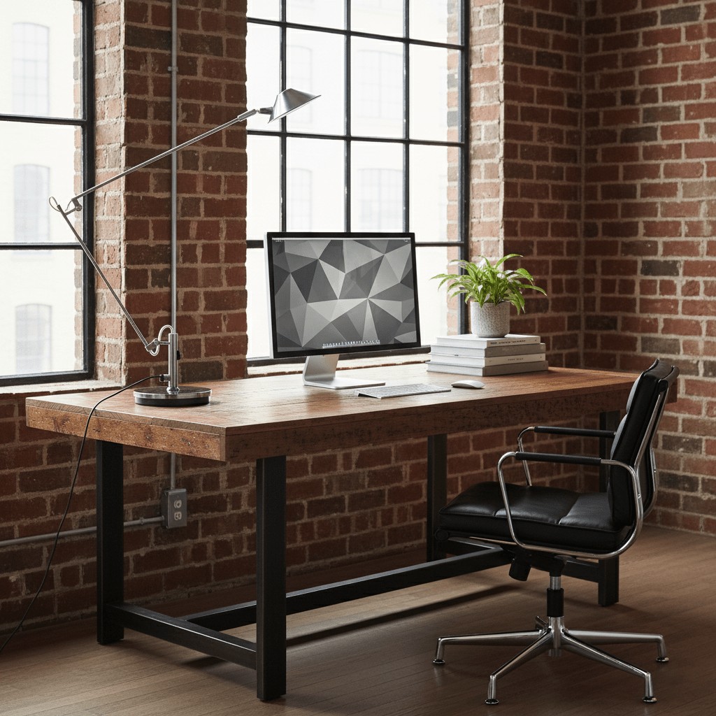Verstelbare zwarte bureaulamp HL2925