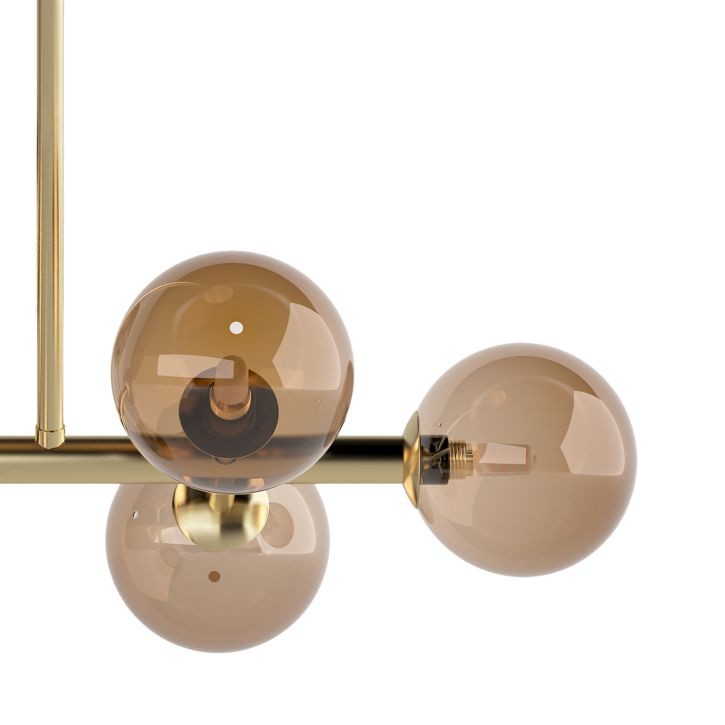Moderne hanglamp met glazen bollen van metaal HL01
