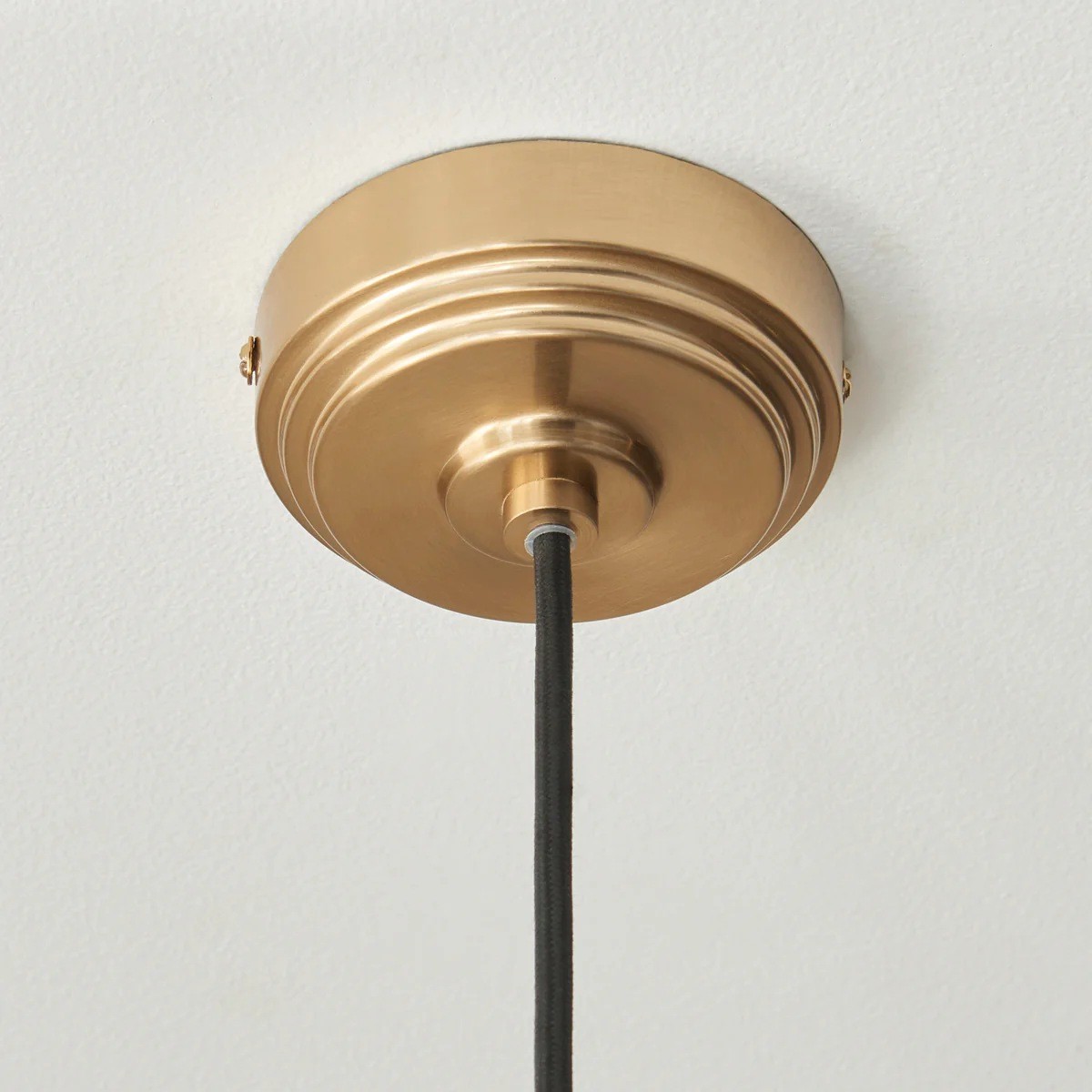 Floriaxis Hanglamp met bloemenmotief en glazen kap - Glazen kap met bloemenmotief en gevlochten kabel voor keuken of eetkamer