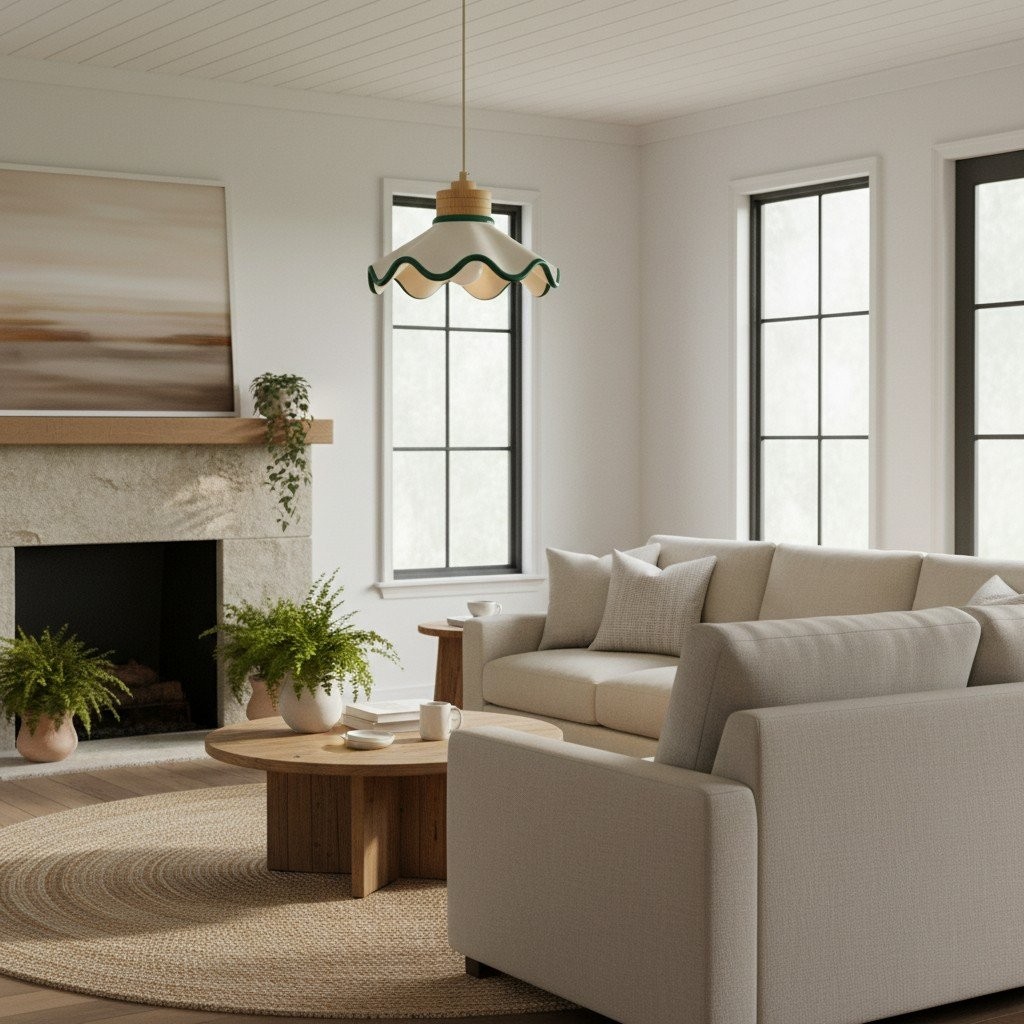 Moliro Hanglamp met Gegolfde Rand - Moderne, Golvende Verlichting voor de Eetkamer HL2311
