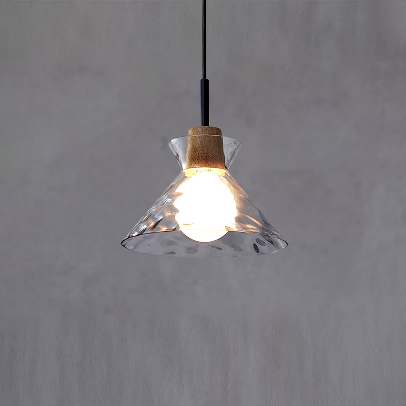 Moderne Water Ripple Transparante Glazen Hanglamp HL798