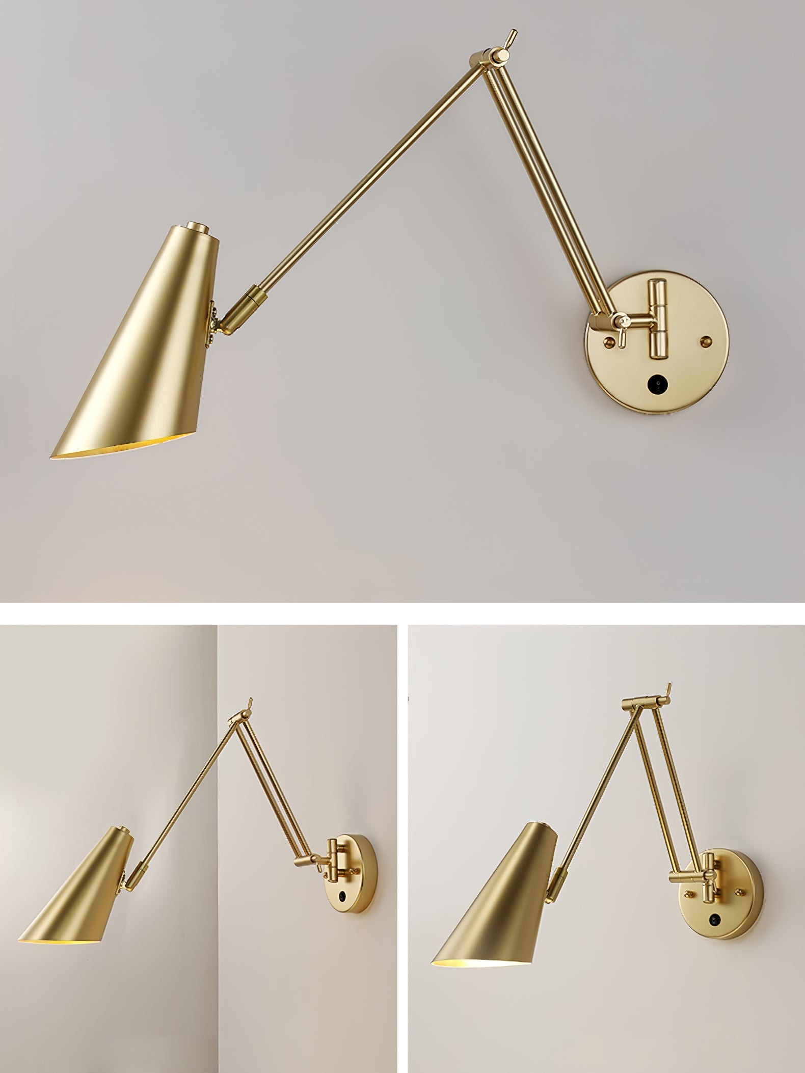 Wandlamp met zwenkarm HL1202