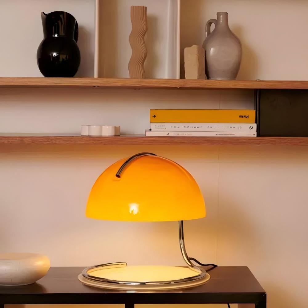 Retro Bauhaus Pudding Glazen Tafellamp HL318