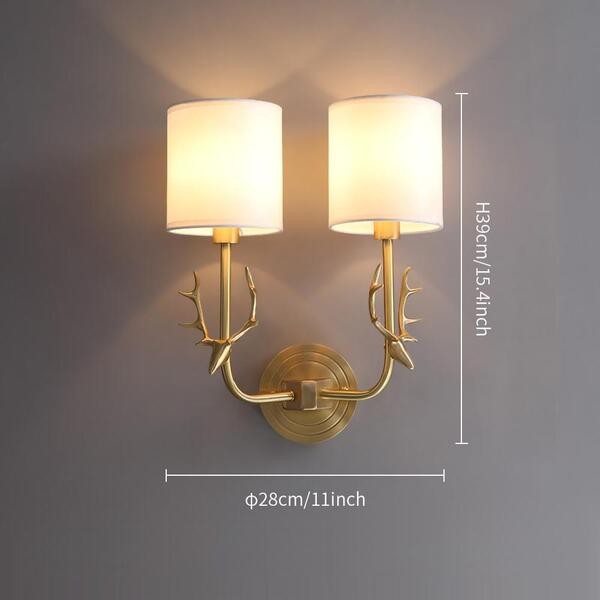 Hertenkop Wandlamp