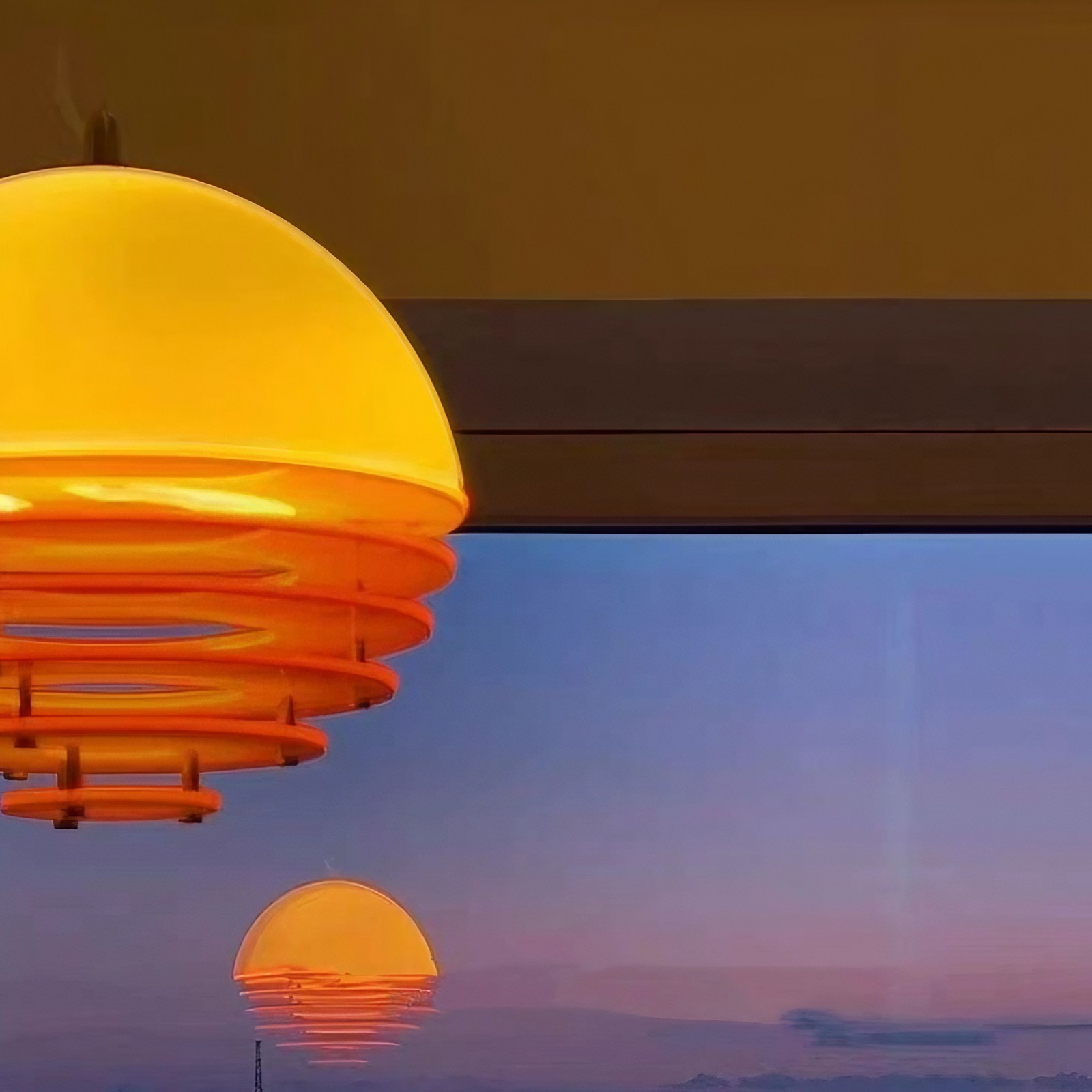 Moderne Bauhaus Sunset Atmosphere Bolvormige Hanglamp HL1002