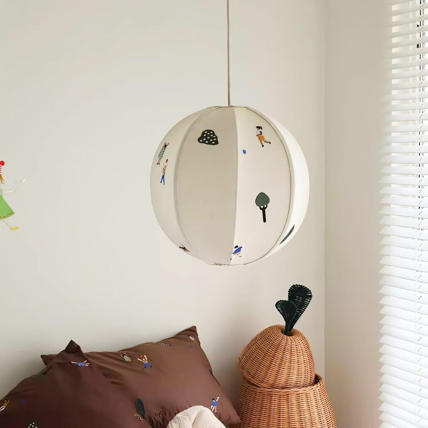Park geborduurde textiel hanglamp HL634