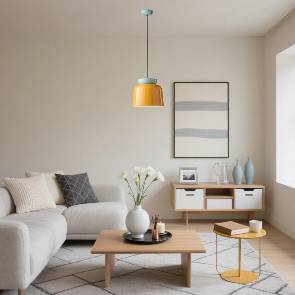 Kleurrijke komvormige Scandinavische hanglamp HL1019