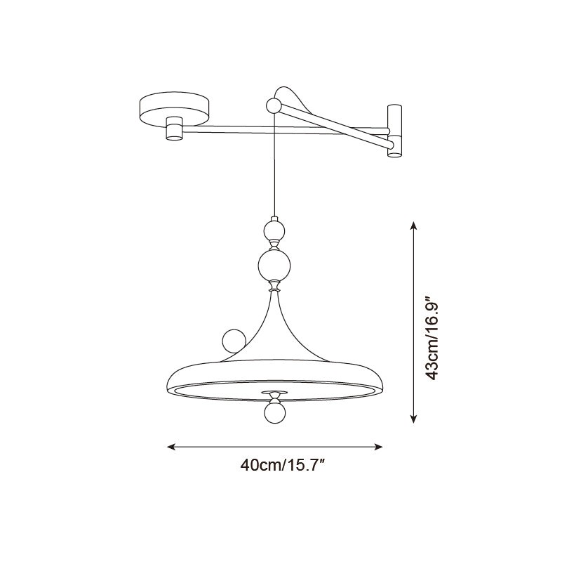 Ballora Swing Arm Hanglamp HL2693