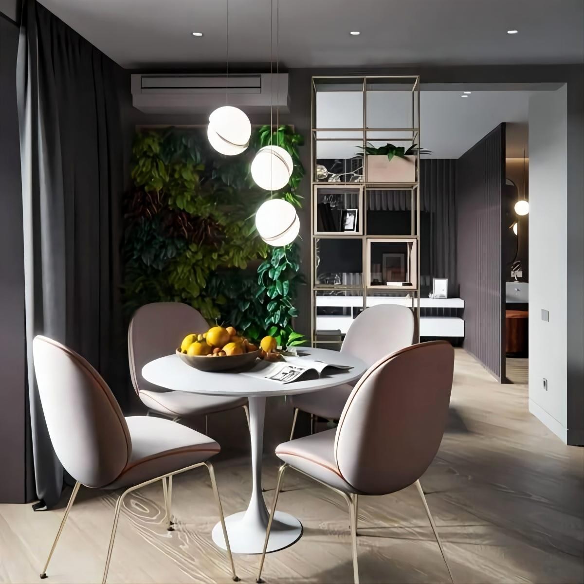 Crescent Opalen Bol Hanglamp