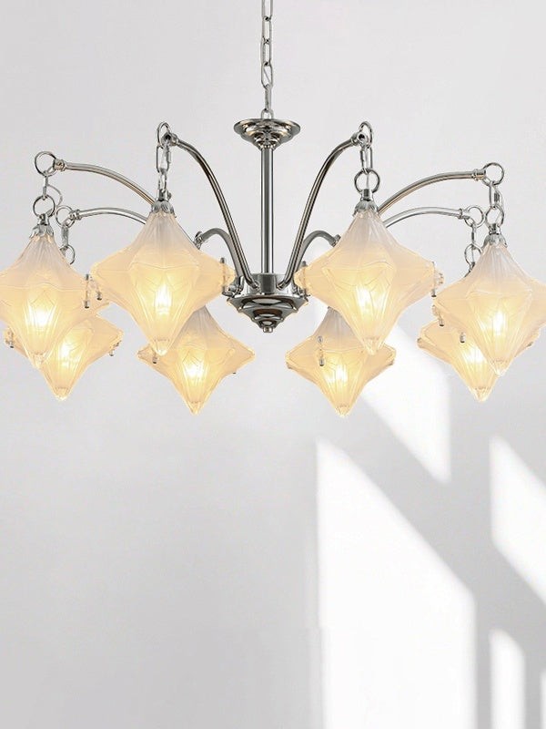 Art Deco Astris Star Kroonluchter - Decoratief armatuur van gematteerd glas voor eetkamer HL1791