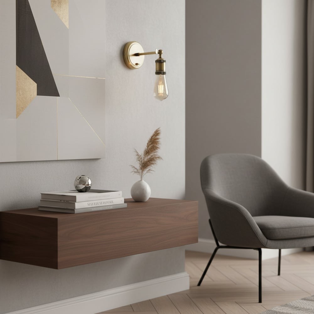 Vintage Hal messing verstelbare wandlamp voor woonkamer HL1826