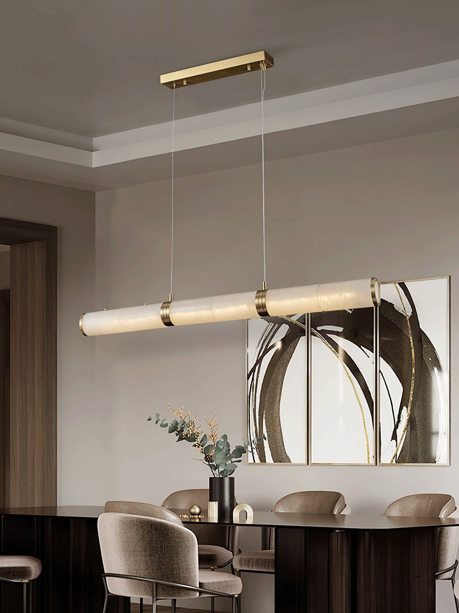 Luxe albasten balken hanglamp HL345