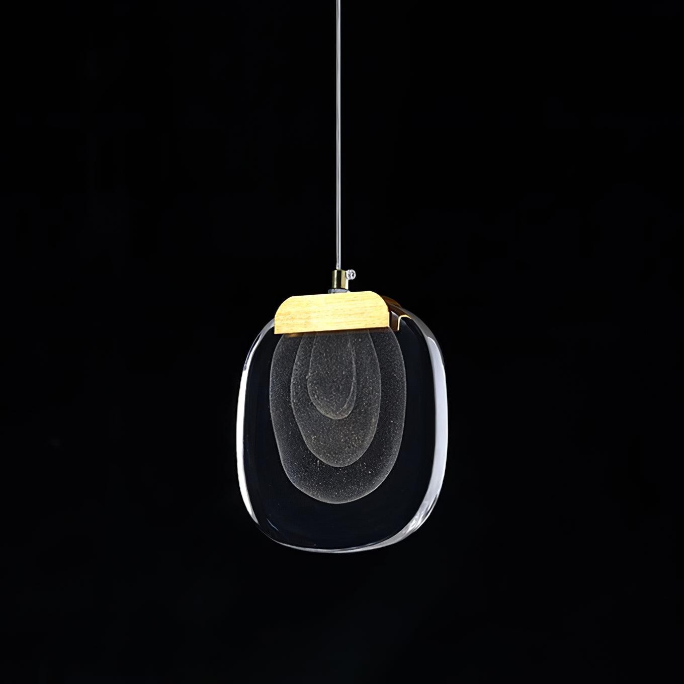 Glazen rimpel hanglamp HL532