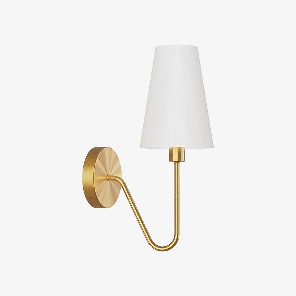 Arcuma Vintage geïnspireerde metalen wandlamp - Handgemaakte stoffen kap voor de slaapkamer HL2302